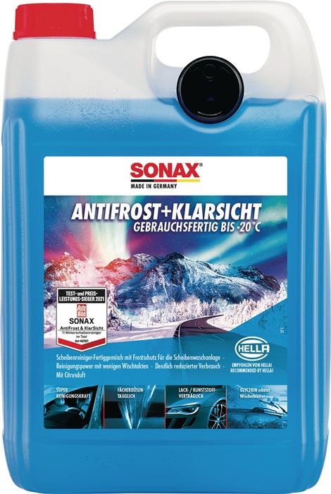 Scheibenreiniger AntiFrost+KlarSicht bis -20°C Citrus gebrauchsfertig 5 l Kanister SONAX