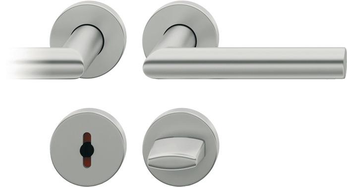 Rosettengarnitur 12 1076 Aluminium Badgarnitur naturfarbig F1 WC-R8 0105 D/D