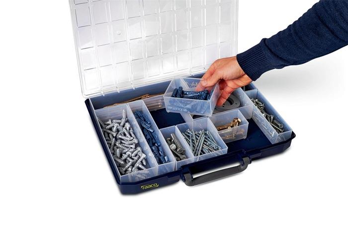 Tresor SafeBox 150x2 (bestückt) B.451xT.330xH.403mm Stahlgehäuse m.2 Sort.-kästen 871533 m.Schloss u.Teleskopschienen RAACO