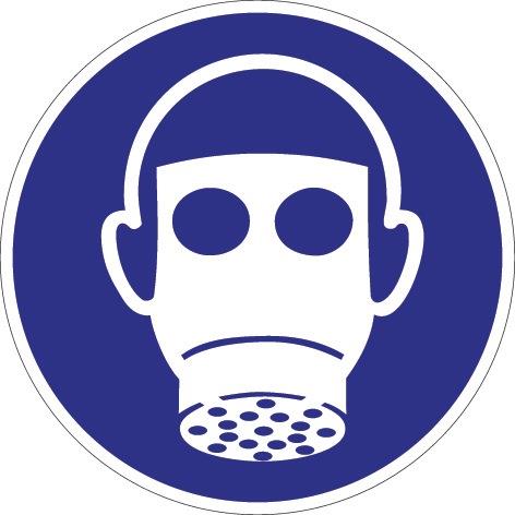 Gebotszeichen ASR A1.3/DIN EN ISO 7010 Atemschutz benutzen Folie