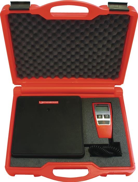 Kältemittelwaage ROSCALE 120 Wägebereich 0-120 kg Plattform-B230xT230mm ROTHENBERGER