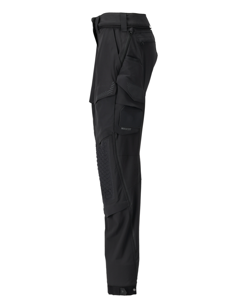 Damen-Passform DIAMOND Hose mit Knietaschen CUSTOMIZED Schwarz 76C46
