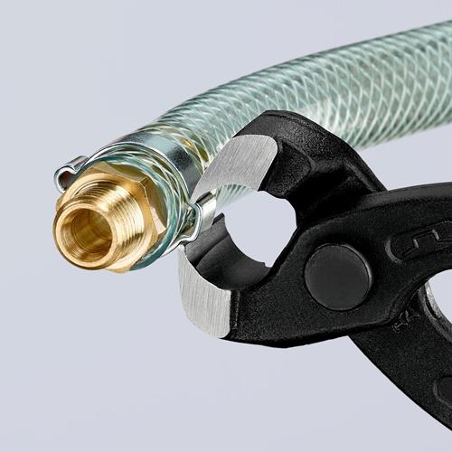 Ohrklemmenzange Gesamt-L.220mm Kopf schwarz atram.Kunststoff-Überzug KNIPEX