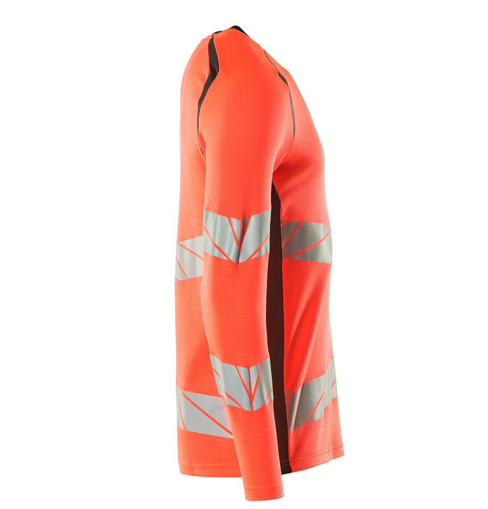 Langarmshirt ACCELERATE SAFE Hi-vis Rot/Dunkelanthrazit L  ONE