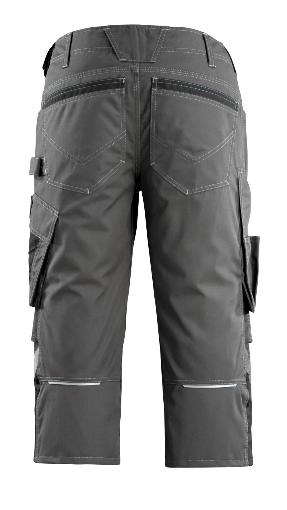 Dreiviertel-Hose mit Knietaschen UNIQUE Dunkelanthrazit/Schwarz C47