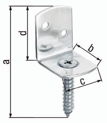 Flechtzaunhalter 83x32x30x38mm TZN L-Form GAH