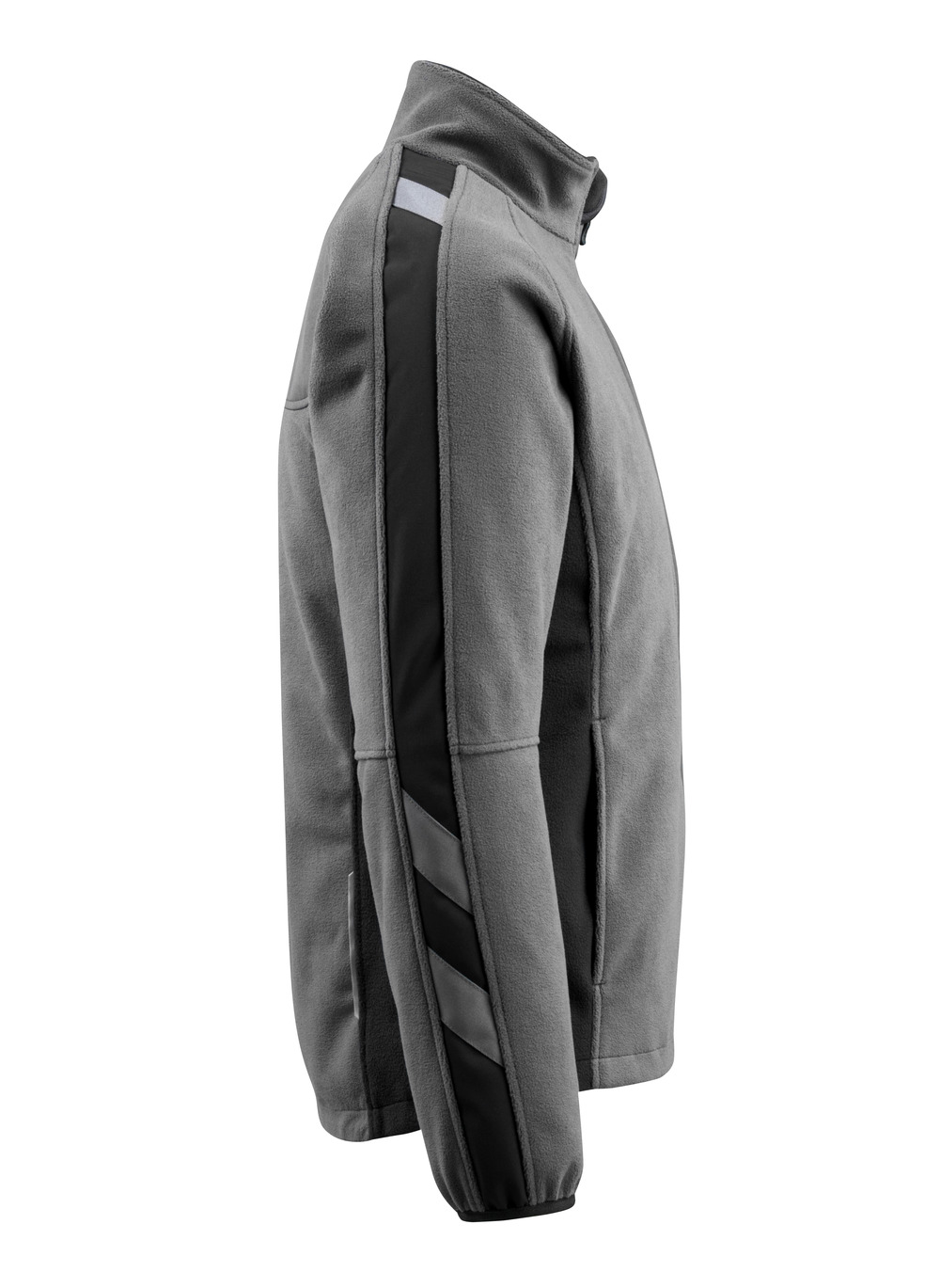 Fleecejacke UNIQUE Dunkelanthrazit/Schwarz L