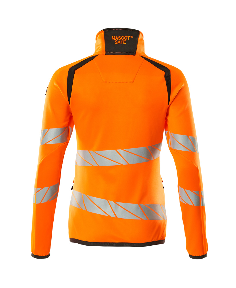 Damen-Passform Fleecejacke ACCELERATE SAFE Hi-vis Orange/Dunkelanthrazit L