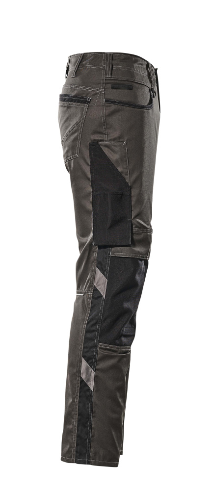 Hose mit Knietaschen UNIQUE Dunkelanthrazit/Schwarz 82C44