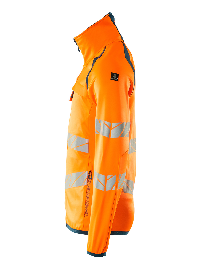 Fleecejacke ACCELERATE SAFE Hi-vis Orange/Dunkelpetroleum L