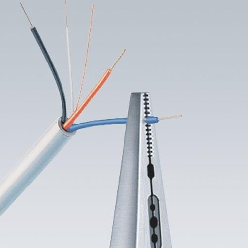 Verdrahtungszange L.160mm 0,5-0,75/1,5/2,5 mm² pol.Ku.-Überzug KNIPEX