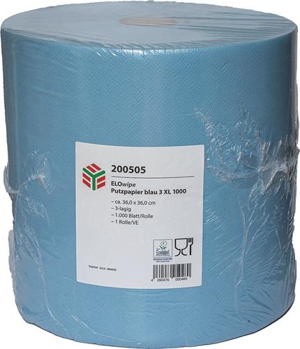 Putztuch ELOwipe XL L.ca.360 mxB.ca.360mm blau 3-lagig 2 Rl./VE ELOS