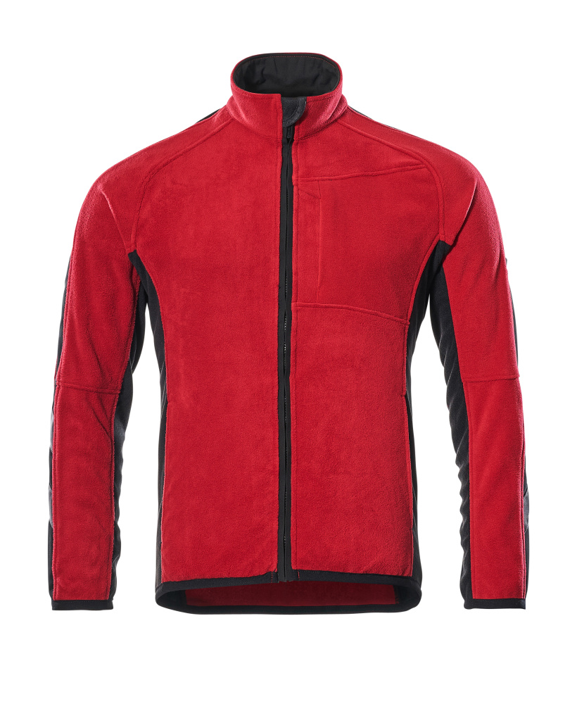 Fleecejacke UNIQUE Rot/Schwarz XL
