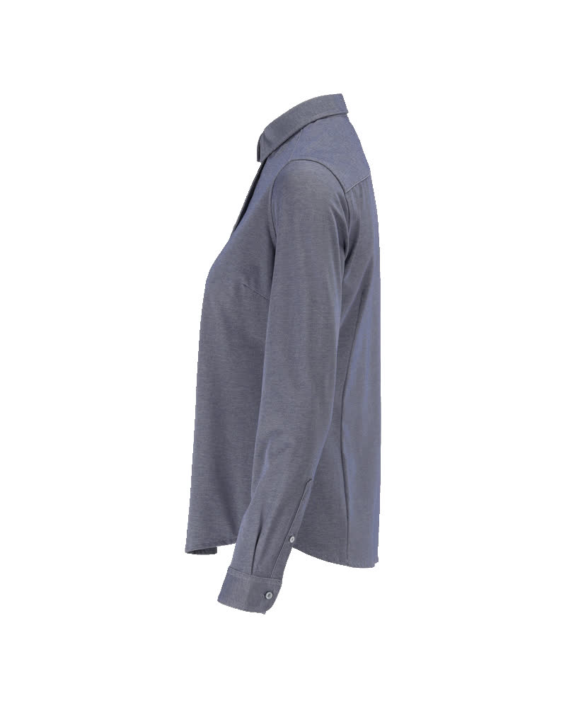 Damen-Passform Hemd FRONTLINE Blau-meliert 40