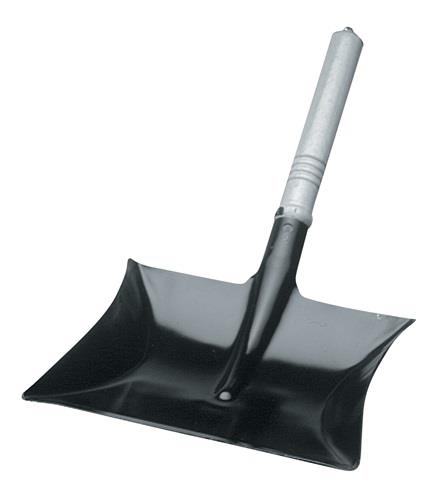 Kehrschaufel m.Holzgr.Kappe/Ring Bl.L220xB230mm Metall schwarz lack.