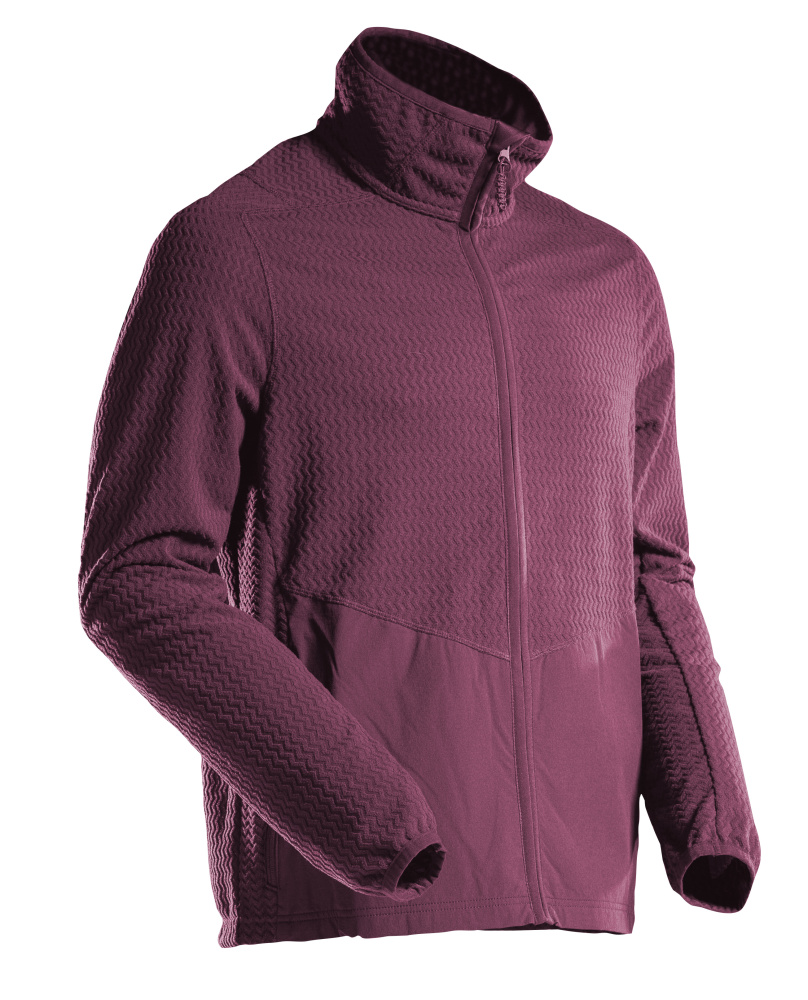 Microfleece Pullover mit Reißverschluss CUSTOMIZED Bordeaux 4XL