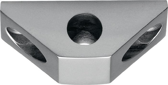 Stangenführung zu Untersatz Vario für Rundstange 10 mm silber eloxiert DENI