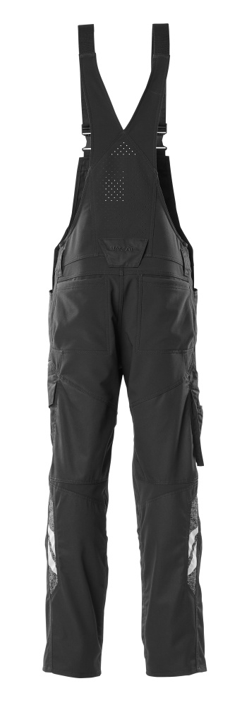 Latzhose mit Knietaschen ACCELERATE Schwarz 82C44