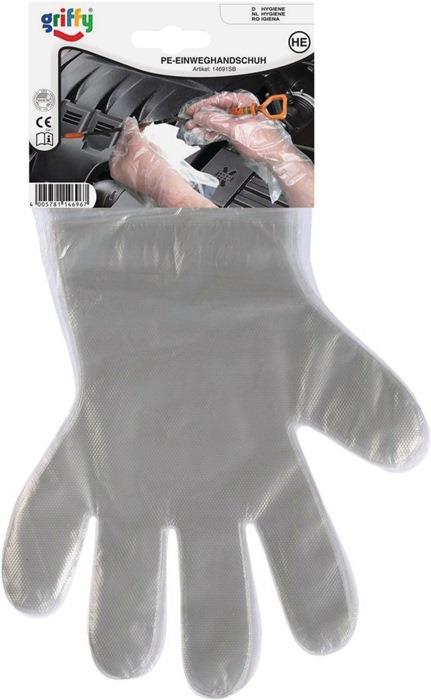 Einweghandschuhe Größe 10 transparent Polyethylen PSA-Kategorie I 20 Stück / SB L+D