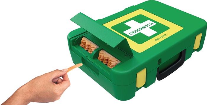 Erste Hilfe Koffer First-Aid-Kits B300xH420xT118ca.mm grün CEDERROTH