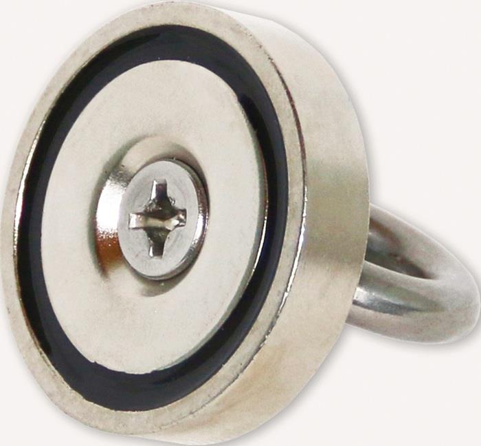 Neodymmagnet 5St./Karton 190 N 25 mm verzinkt, mit Öse Ø 13,5 mm M5