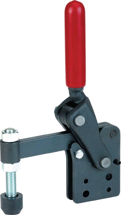 Senkrechtspanner Nr. 6812P senkrechter Fuß schwer 2 M6 x 50 85 x 94 mm 42 mm 31 x 37 mm 2,5 kN 144 mm