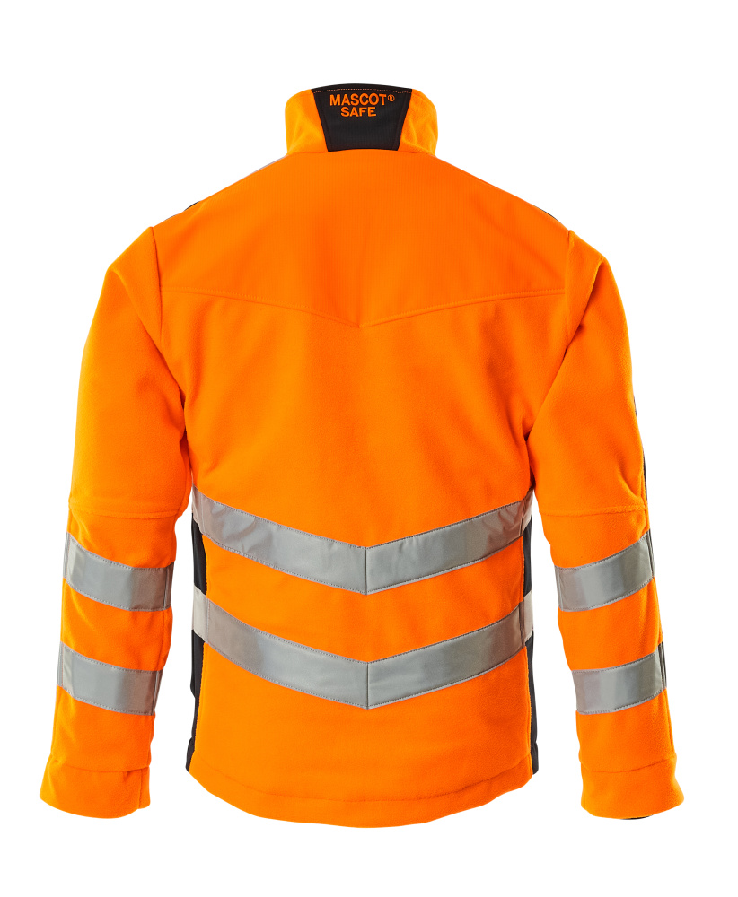 Fleecejacke SAFE SUPREME Hi-vis Orange/Schwarzblau XL