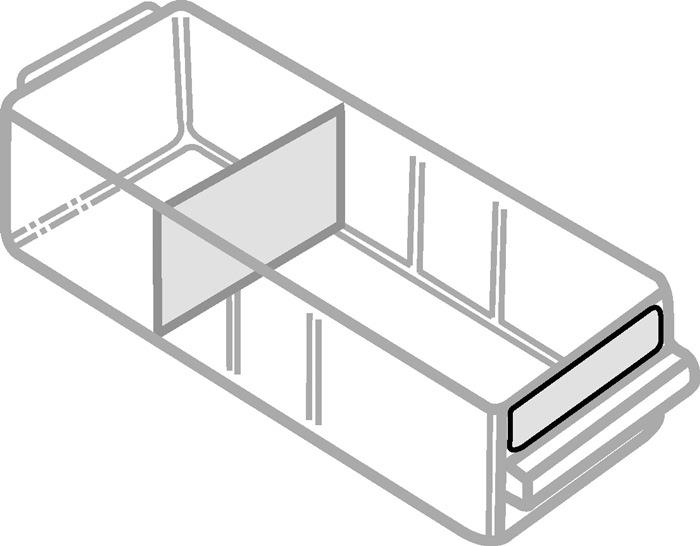 Etikettensatz weiß / klar 24 Stück B 18 mm 87 mm