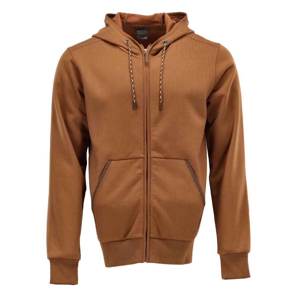 Kapuzenpullover mit Reißverschluss CUSTOMIZED Nussbraun S