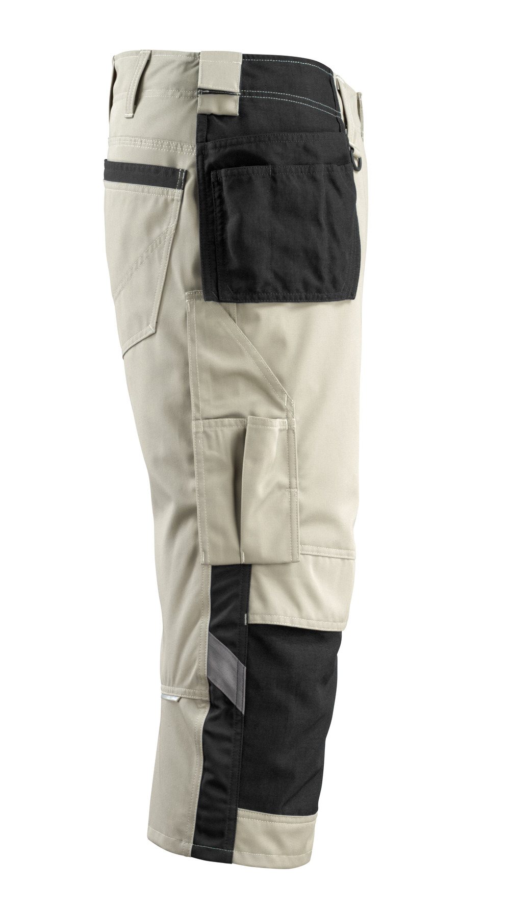 Dreiviertel-Hose mit Hängetaschen UNIQUE Hellkhaki/Schwarz C66