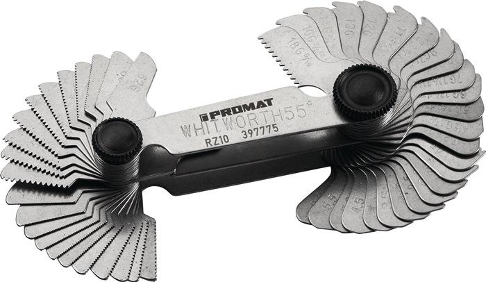 Gewindeschablone M/G 60Grad/BSW 55Grad Blattanzahl 52 St. PROMAT