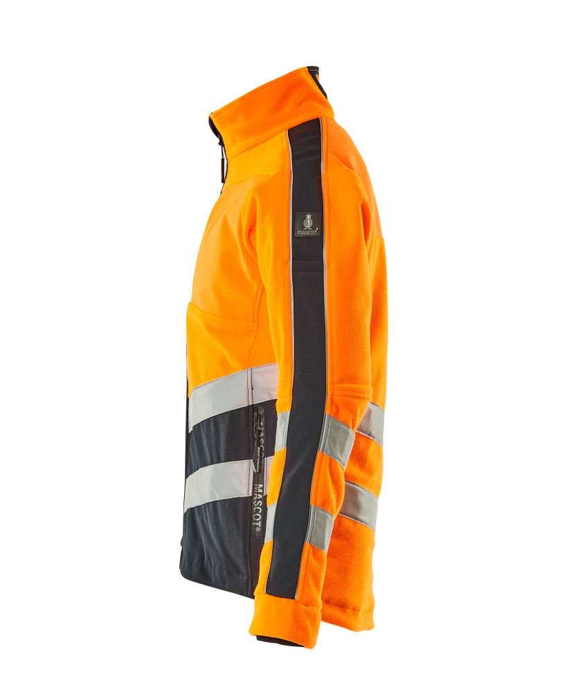 Fleecejacke SAFE SUPREME Hi-vis Orange/Schwarzblau XL