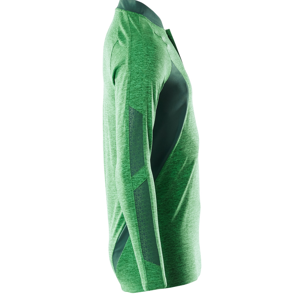 Polo-Shirt, Langarm ACCELERATE Grasgrün  meliert/Grün 2XLONE