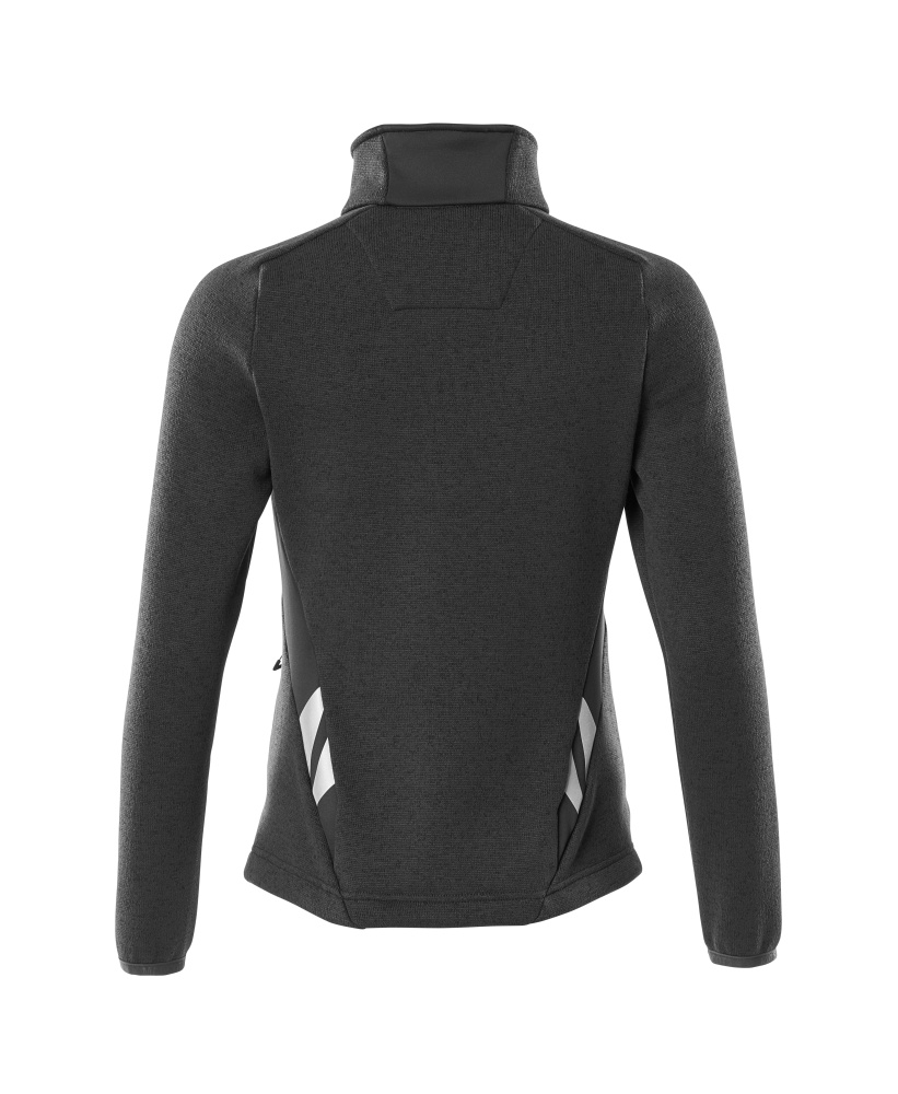 Damen-Passform Strickpullover mit Reißverschluss ACCELERATE Schwarz S