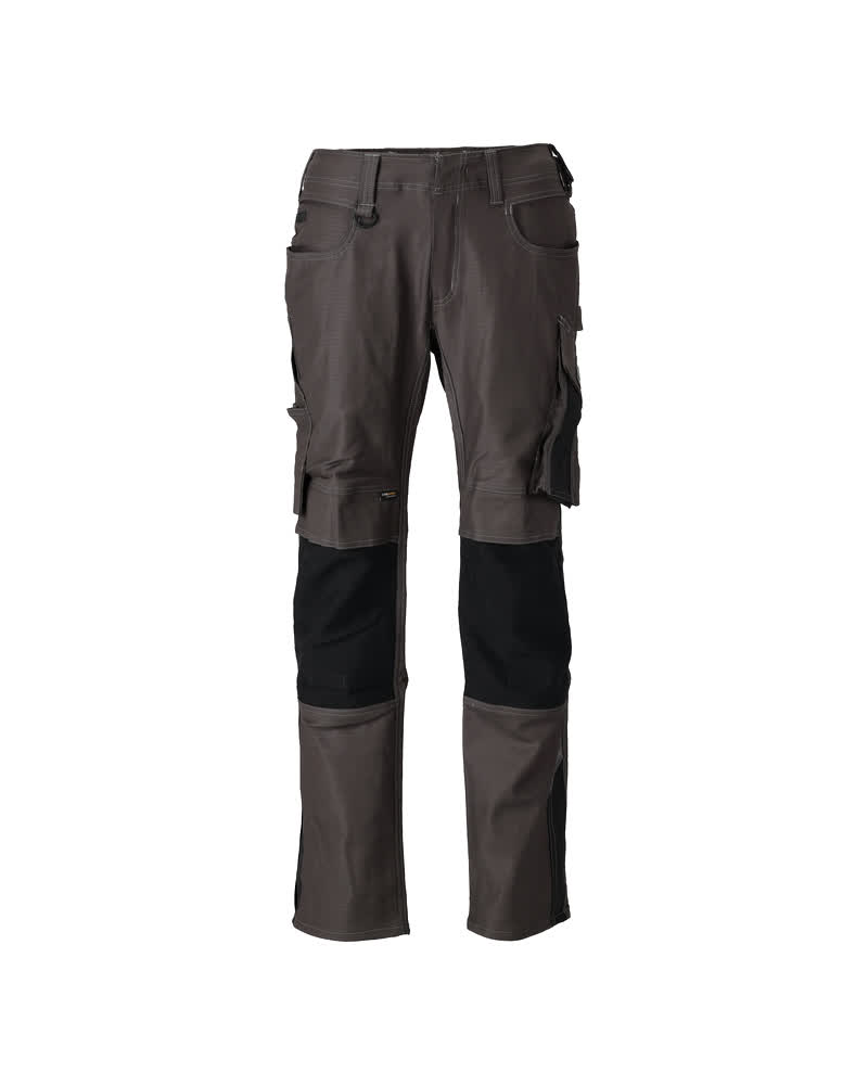 Hose mit Knietaschen UNIQUE Dunkelanthrazit/Schwarz 76C46