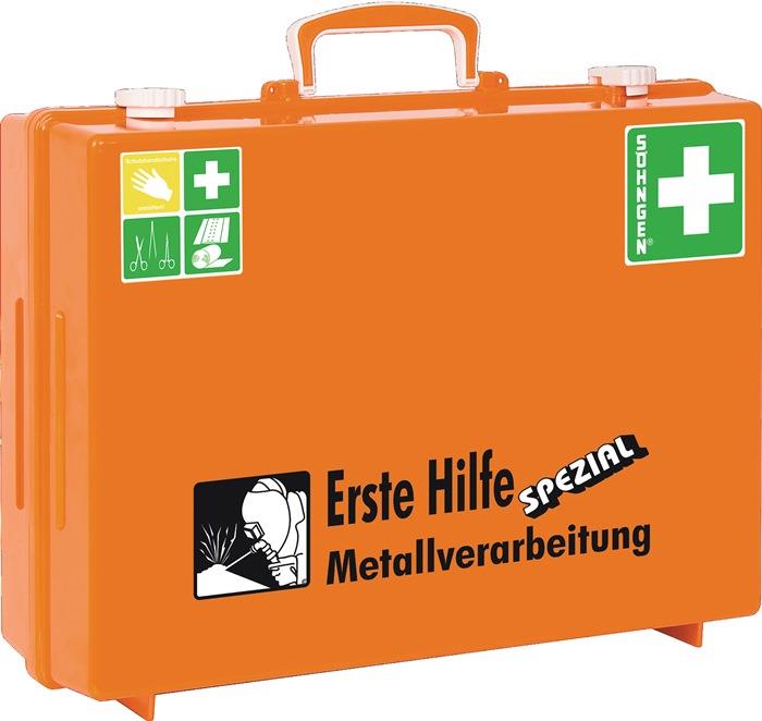 Erste Hilfe Koffer Beruf SPEZIAL Metallverarbeitung B400xH300xT150ca.mm orange SÖHNGEN