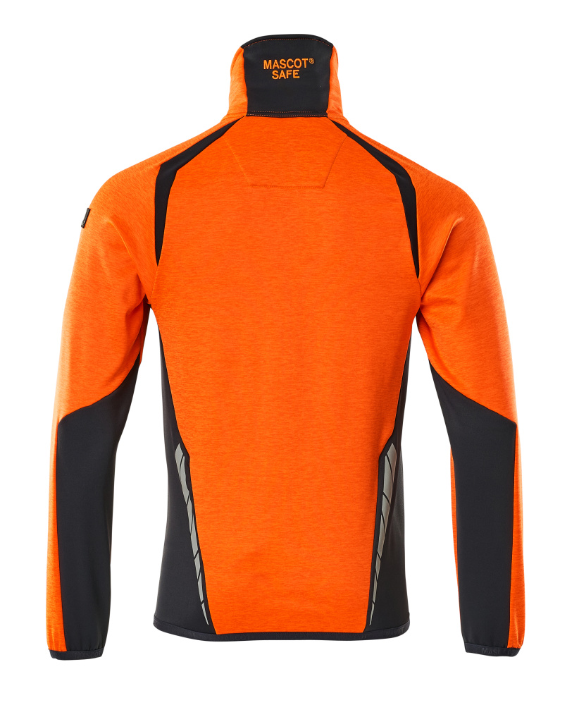 Fleecejacke ACCELERATE SAFE Hi-vis Orange/Schwarzblau L
