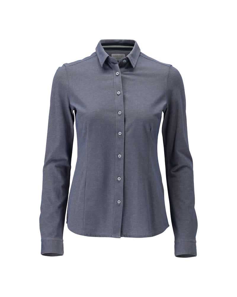 Damen-Passform Hemd FRONTLINE Blau-meliert 34