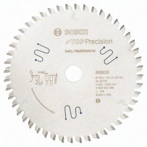 Kreissägeblatt AD 165mm Z48 HLTCG Bohr20mm SchnittB.1,8mm BOSCH
