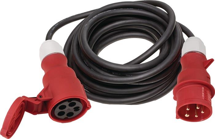 CEE-Verlängerung 32 A 400 V 10 m H07RN-F 5 x 6 mm² schwarz IP44 WEINGÄRTNER