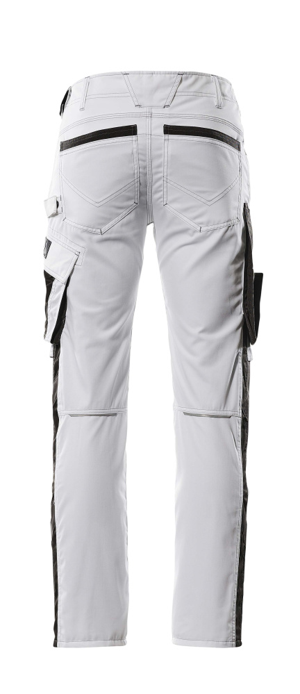 Hose mit Knietaschen UNIQUE Weiß/Dunkelanthrazit 82C44