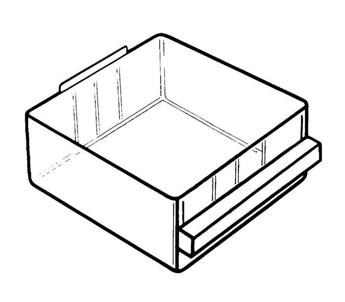 Ersatzschublade 150-04 H64xB139xT155mm transpar. a.PP d.Trennwände unterteilbar f.Art.Nr.795685 RAACO