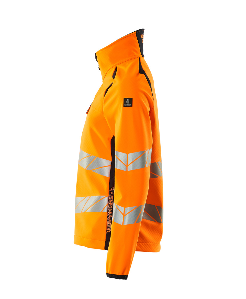 Damen-Passform Softshelljacke ACCELERATE SAFE Hi-vis Orange/Schwarzblau 5XL