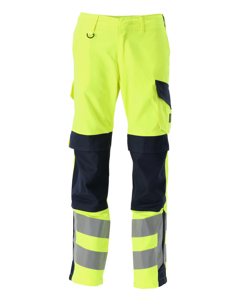 Hose mit Knietaschen MULTISAFE Hi-vis Gelb/Schwarzblau 82C44