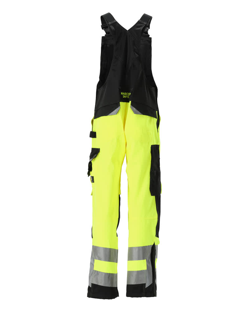 Latzhose mit Knietaschen SAFE SUPREME Hi-vis Gelb/Schwarz 82C52
