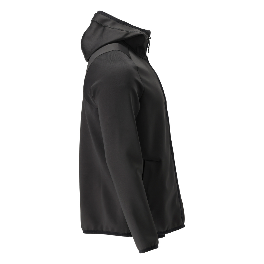 Fleecejacke mit Kapuze CUSTOMIZED Schwarz S