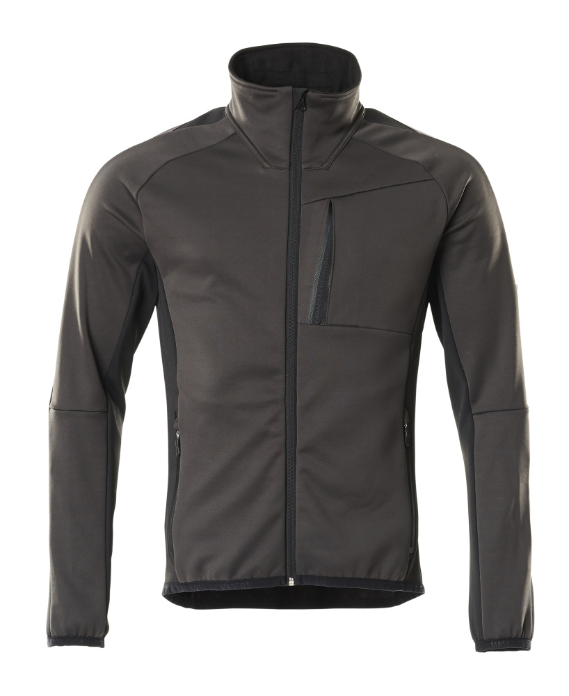 Fleecejacke UNIQUE Dunkelanthrazit/Schwarz 3XL