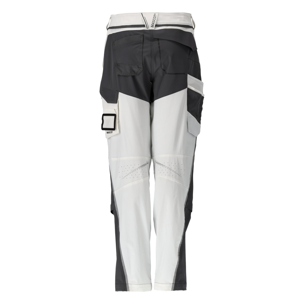 Damen-Passform DIAMOND Hose mit Knietaschen, Maler CUSTOMIZED Weiß/Anthrazitgrau 82C50