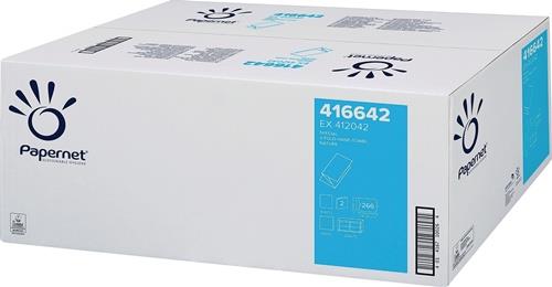 Falthandtuch 2-lag.weiß L.ca.240 mmxB.ca.230mm PAPERNET