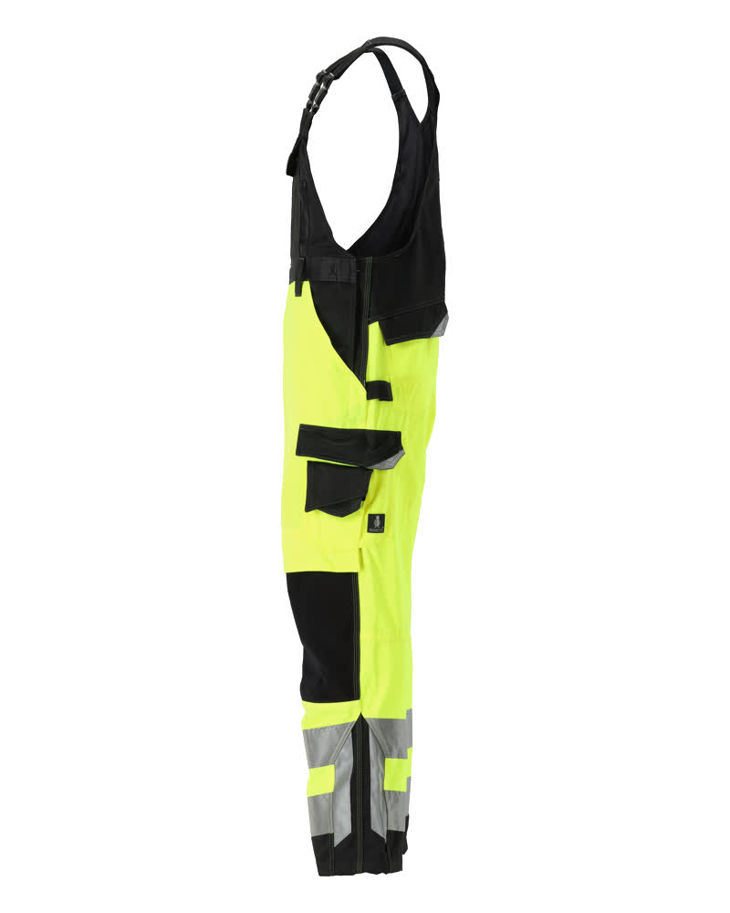 Latzhose mit Knietaschen SAFE SUPREME Hi-vis Gelb/Schwarz 82C52